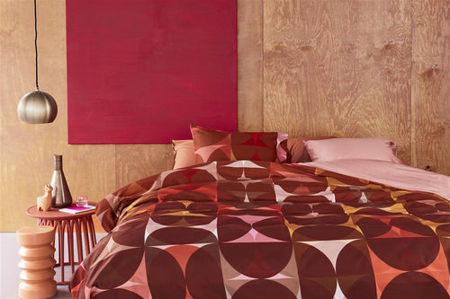 Beddinghouse Dutch Design Redwood dekbedovertrek - Lits-Jumeaux XL - 260x200/220 cm - Rood - vtwonen shop