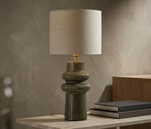 Mauro Ferretti tafellamp - Ø 30x64,5 cm - groen/beige