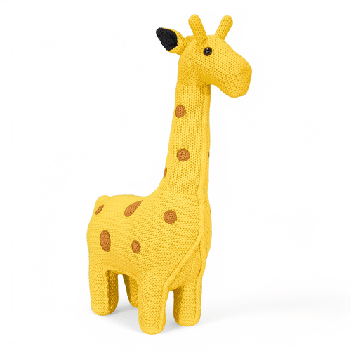 Pintado & Lacado knuffeldier Giraffe - geel - 55 cm