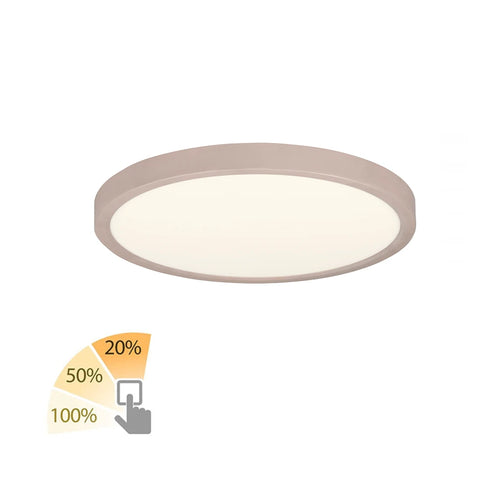 Highlight plafondlamp Piatto - 1 lichts - 23.5  x 2.5   cm - beige