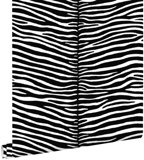 ESTAhome behang zebra's zwart en wit - 53 cm x 10.05 m - 136807