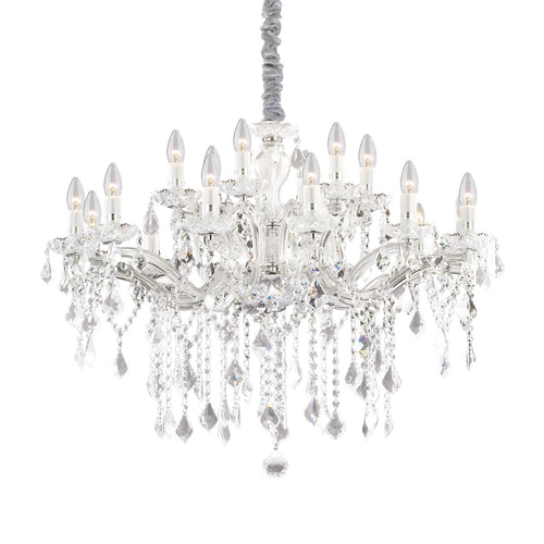 Ideal Lux Florian - 18-lichts kristallen kroonluchter verchroomd, E14