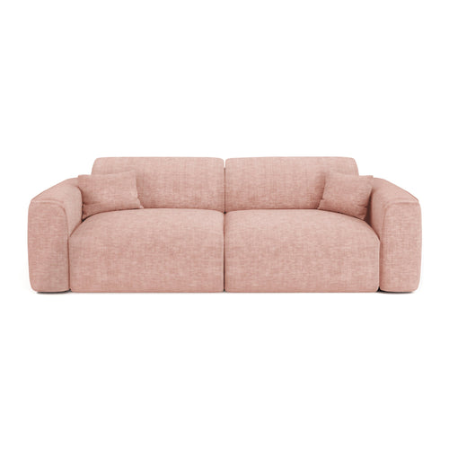 Sia Home - Rechte bank YUMA - Fluweel met structuur - Vintage roze - 240cm - vtwonen shop