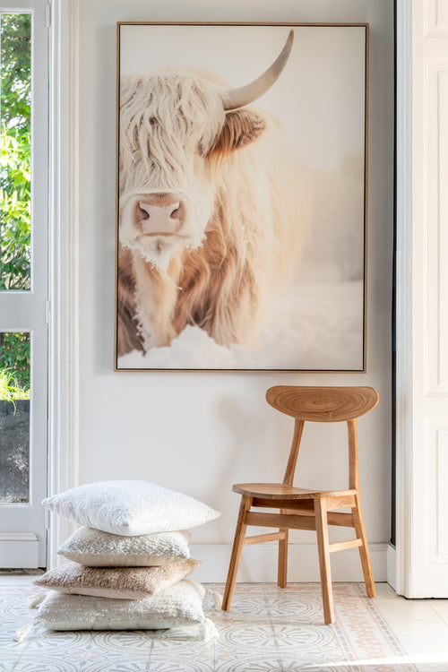 J-Line kussen Miami Outdoor - polyester - naturel/wit - vtwonen shop