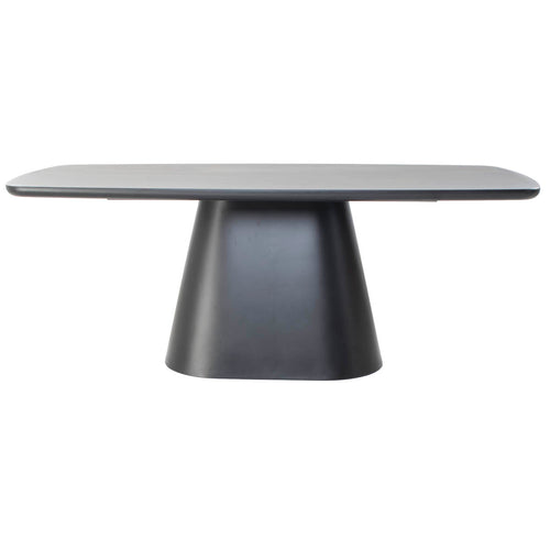 Giga Meubel Eettafel Moya - Deens Ovaal Zwart Hout - 200x100x76cm - vtwonen shop