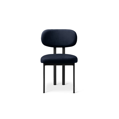 Set van 2 fluwelen stoelen Sam flueel zwart - 52x51x82cm