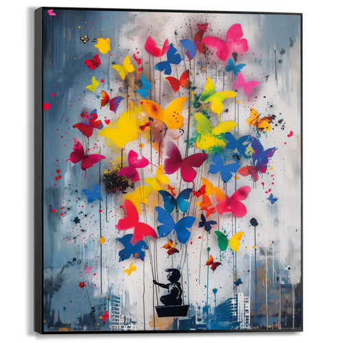 Reinders schilderij Vlinderballon - 50x40cm
