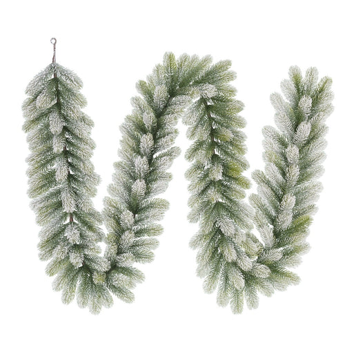Black Box Trees Nagoya Guirlande met Sneeuw - Kerstguirlande L270 cm - Groen Frosted