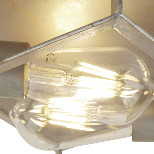 Searchlight plafondlamp Heaton - 2 lichts - 30  x 30   cm - zilver goud