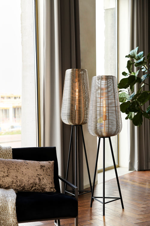 Light & Living vloerlamp ADETA - Ø37x135cm - zilver