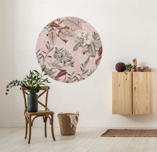 Komar zelfklevende behangcirkel Adorn roze - Ø 125 cm - 611161 - vtwonen shop