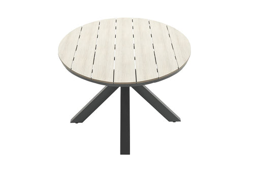 Edison tafel - ovaal - 220x115 cm - carbon black -light teak Vironwood