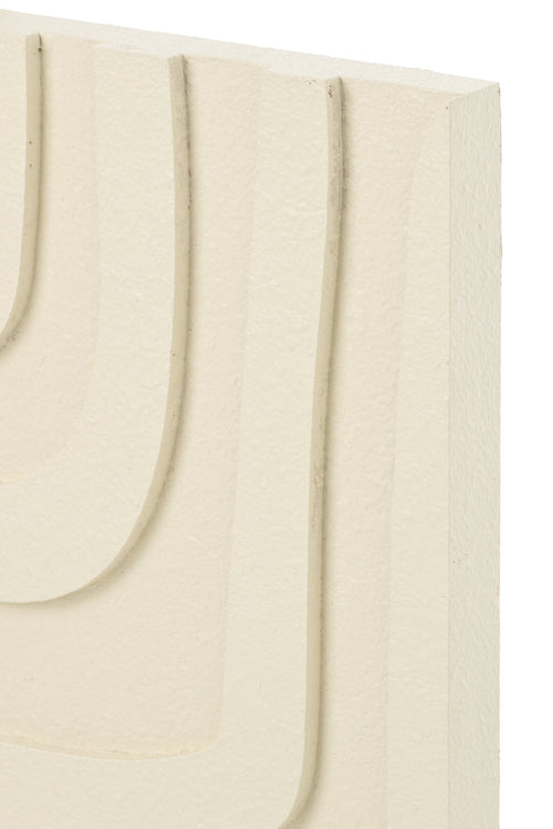 J-Line Wanddecoratie - MDF - wit/goud - assortiment van 2
