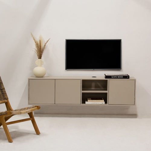 Giga Meubel Tv-Meubel Loiza - Mangohout - Taupe - 160cm - vtwonen shop