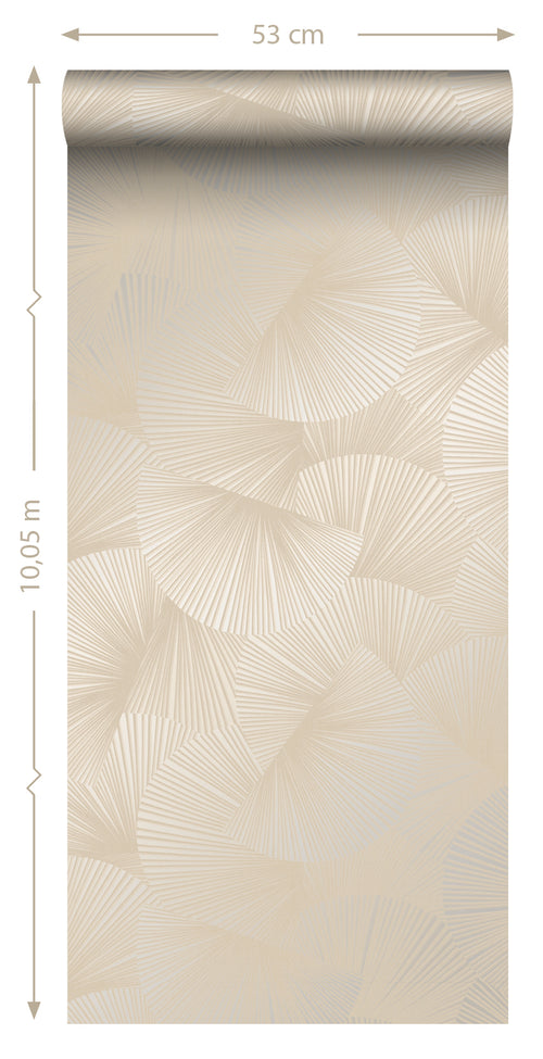 Origin Wallcoverings behang grafisch 3D motief beige - 0.53 x 10.05 m - 348041