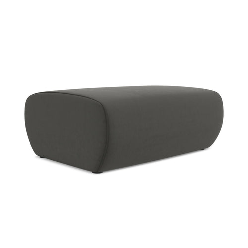 LaMiaSofa Poef Perugia - velours - staal - 102x62x40