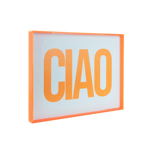 Present Time wanddecoratie Ciao Large - oranje - 3x41x31cm - vtwonen shop