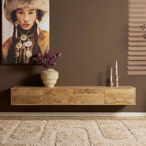 Starfurn Tv-meubel Vision - Naturel Hout - 200x30x35cm