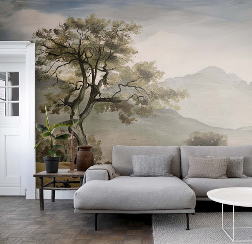 ESTAhome fotobehang Italiaans landschap donkergroen - 400 x 279 cm - 159426 - vtwonen shop