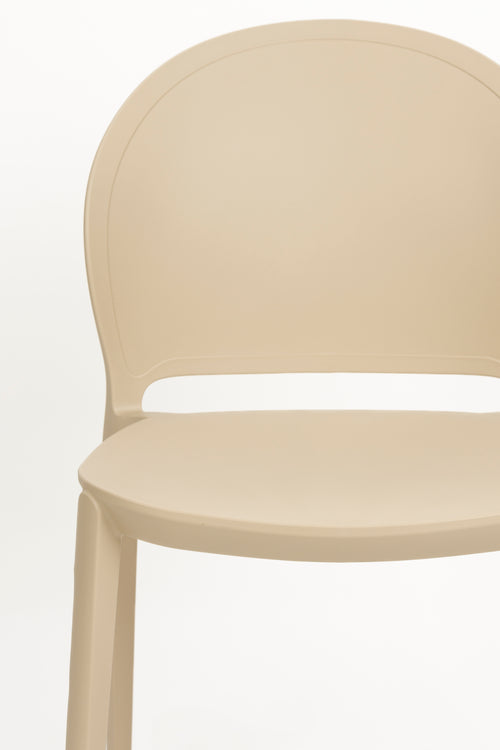 Housecraft Living Sjoerd Tuinstoelen/ Eetkamerstoelen Kunststof Beige - Set van 4 - vtwonen shop