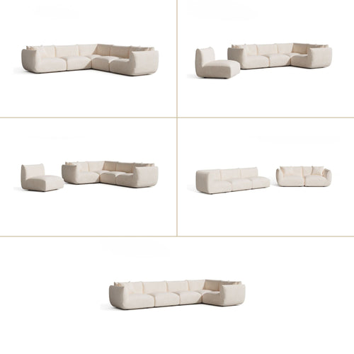 Sia Home -  NOOMA - Chenille fluweel - Crème - 302cm - vtwonen shop