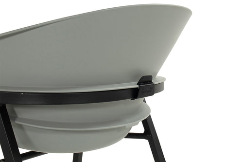 Hartman Tuinstoel Tubb - Grijs - Zithoogte 46cm - Set Van 2
