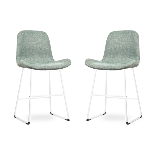 Nolon Nino-Fé Barkrukken Set van 2 - Zacht Groen - Wit - 65 cm