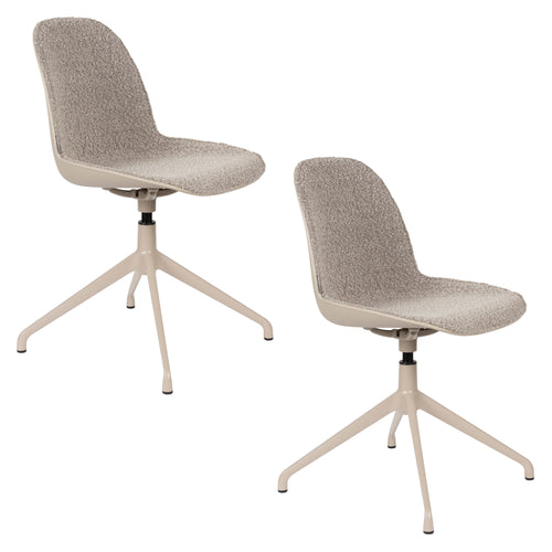 Zuiver Albert Kuip Swivel Eetkamerstoelen Taupe - Set van 2 - vtwonen shop