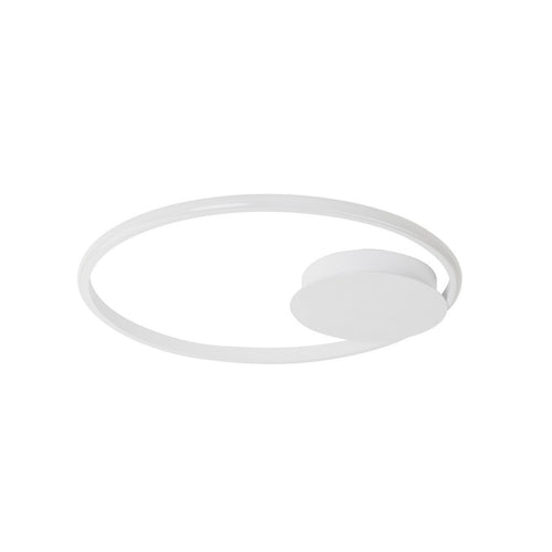Merano Bellevue 50cm Geïntegreerde LED Semi Flush Light Sandy White Aluminium LED 32W 2320Lm 3000K