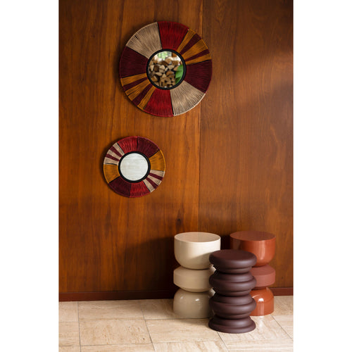Dutchbone Surya Rope Spiegel/ Wandspiegel Rond 40x40 cm - Multi colour - vtwonen shop