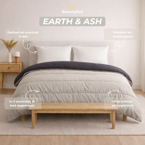 SnoozyBed - Dekbed zonder overtrek - Earth & Ash - 240x200cm