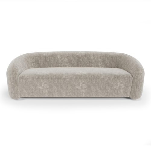 Sia Home - Rechte bank VICTORIA - Fluweel met structuur - Mol - 220cm