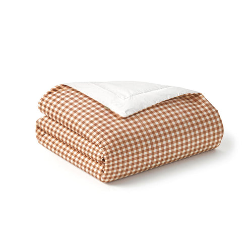 Walra - Dekbed zonder overtrek Cozy Check - 140x200 cm - Bruin / Off White