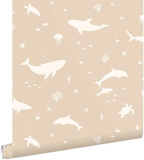 ESTAhome behang onderwaterwereld beige - 50 x 900 cm - 131471 - vtwonen shop