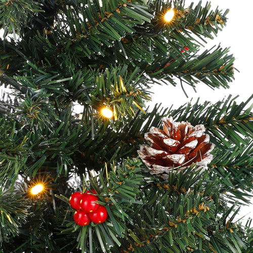 Black Box Trees Creston Kerstboom en Kerstkrans Set - 2 Kunstkerstbomen en 1 Krans met LED Verlichting - Groen