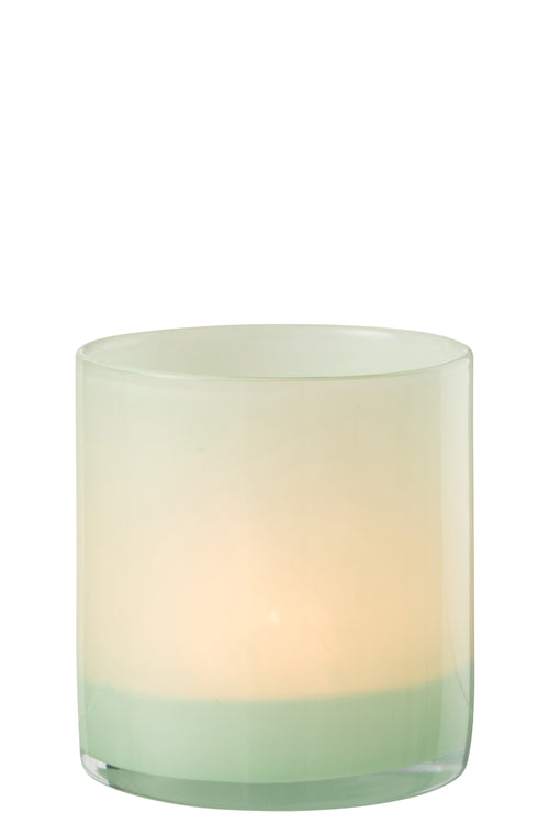 J-Line windlicht Jade - glas - lichtgroen - medium - vtwonen shop