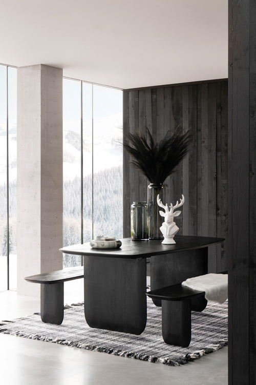 J-Line bank - acaciahout - zwart