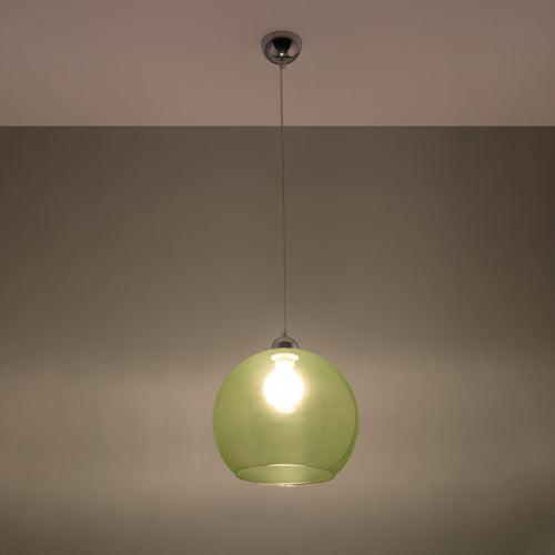 Sollux Lighting Hanglamp BALL groen - 30x30x120cm