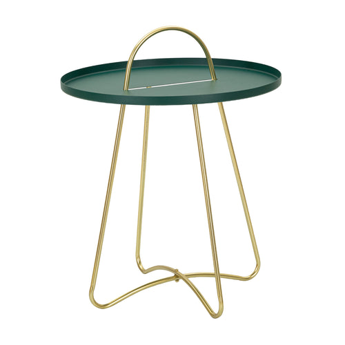 Mauro Ferretti bijzettafel - 45x59 cm - groen/goud