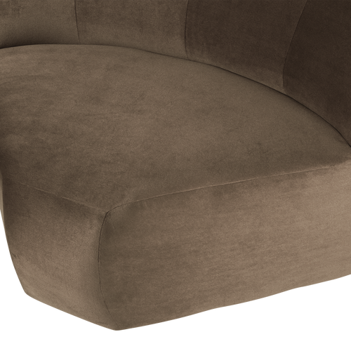 WOOOD hoekelement rond Mojo Base - Velvet - Taupe - 74x110x110