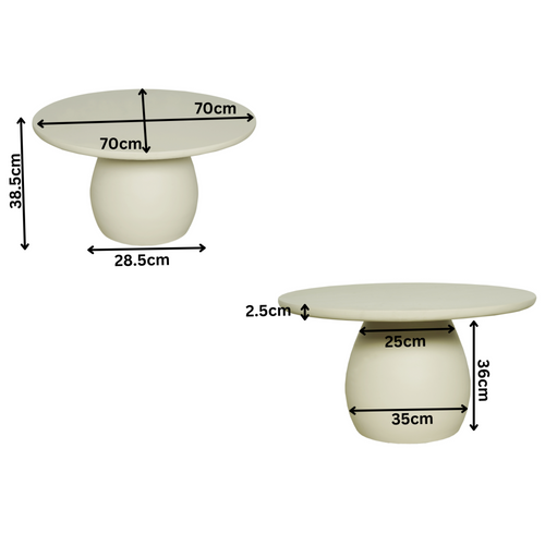 Starfurn  salontafel Mabel - wit - 90x90x38cm - vtwonen shop