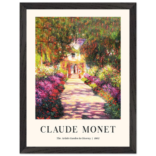 Artfulprints Poster met Lijst Claude Monet - The artist's garden in Giverny II   - 30x40 cm - Meerkleurig
