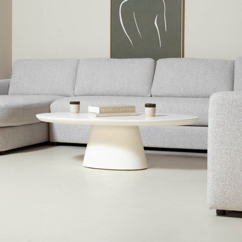 Giga Meubel Salontafel Cleo - Ovaal - Eco Composiet - 130cm - vtwonen shop