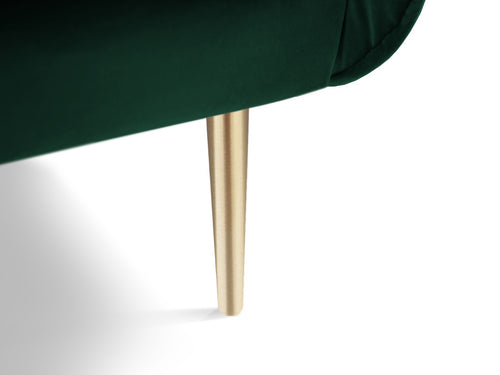Cosmopolitan Design Fauteuil Vienna flueel, flessengroen - 94x97x95cm