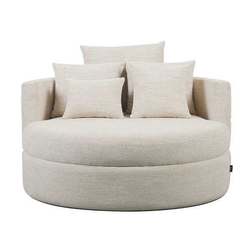 DÉJA Living Loveseat Miles - Beige Stof - Ø124x84cm - vtwonen shop