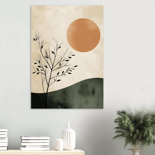 Artfulprints Poster Boho – Sunset hill   - A4 21x29.7 cm - Meerkleurig