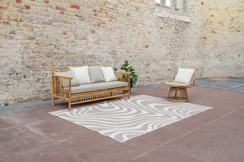 Interieur05 Buitenkleed Swirl Rechthoek - Linnen - Dubbelzijdig - 240 x 340 cm - vtwonen shop