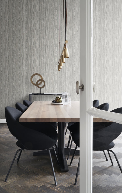 Origin Wallcoverings behang strepen bruin en glanzend goud - 53 cm x 10,05 m - 346640 - vtwonen shop