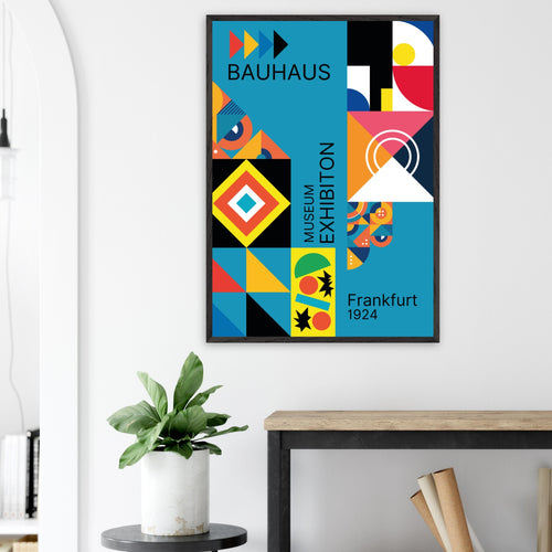 Artfulprints Poster met Lijst Bauhaus - Museum exhibition frankfurt   - 30x40 cm - Meerkleurig