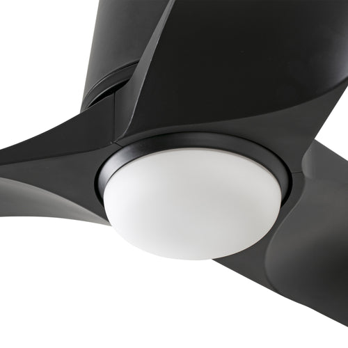 Faro Hey Tube Kleine plafondventilator met 3 bladen, matzwart met licht 2700 - 4000 - 6000K